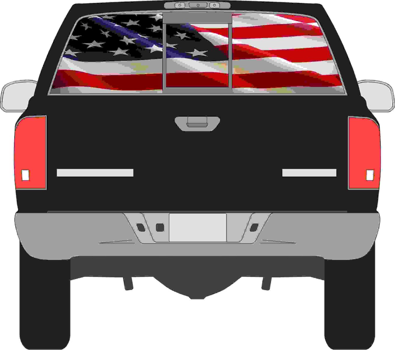 American Flag Window Film